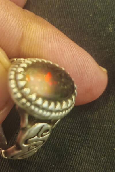 Opal Black Natural hand made ring