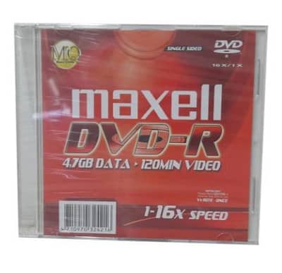 Maxell DVD-R 4.7GB dat 120 mint video. . . QTD  10