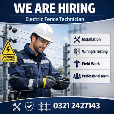 Electric Fence Technician Required – Urgent Hiring