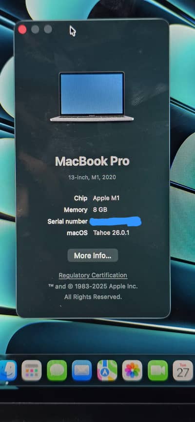 Macbook Pro M1 2020 13inch 8GB/256GB STORAGE
