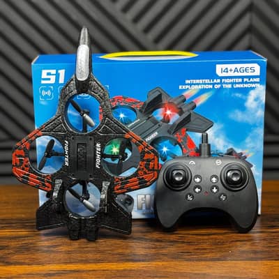 Kid's Rechargeable Fighter Plane Drone Flying Jet with Remote Control