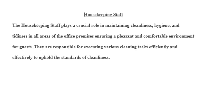 House Keeping