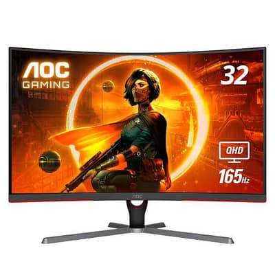 AOC Panel Frameless Curved Gaming LED Monitor (Black)