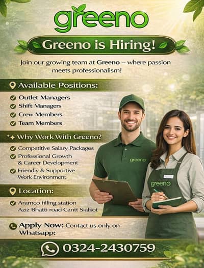 Outlet Manager || Shift Manager || Team Members || Jobs in Sialkot