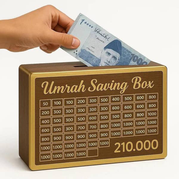 Wooden Saving Box – Umrah Saving Box
