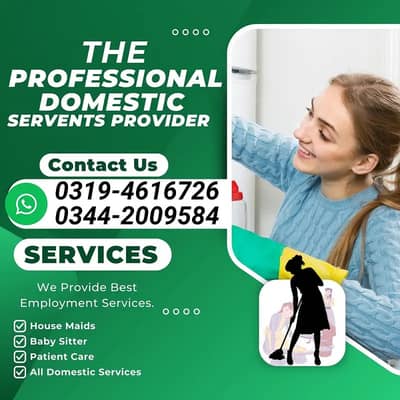 Maids / House Maids / cook / House chef / Baby Sitter maid available