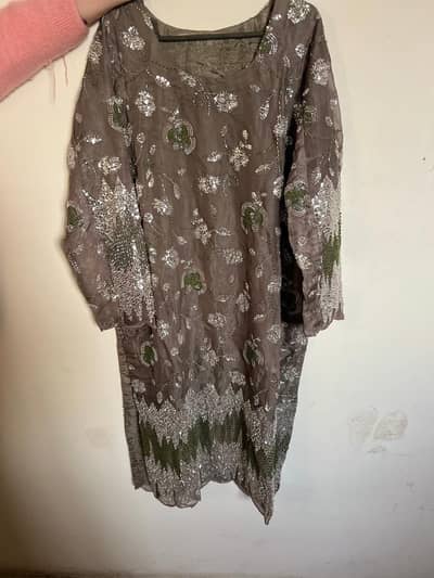 Chiffon  3 piece stitched  XL