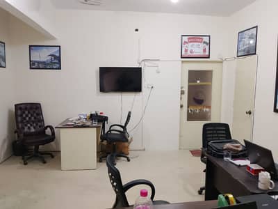 portion for rent for commercial use at sindhi muslim block B near to main shahra e faisal karachi