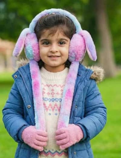 Rabbit ear muffs for kids.