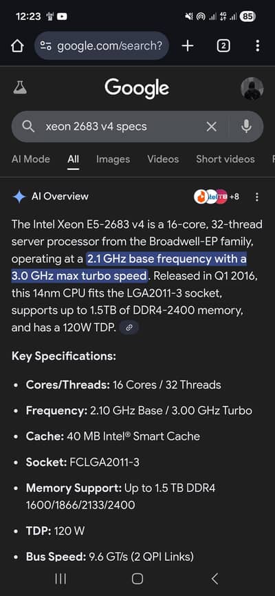 Desktop ATX size Montherboard with CPU