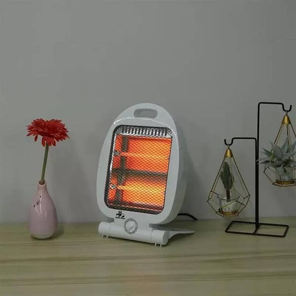 400W / 800W and 300W / 600W Space Heater - Small Ceramic Heater with 2 Power Levels and Knob Switch for Dormitories
