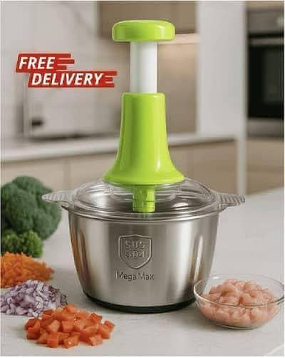 Chopper – 2L Heavy-Duty Stainless Steel Manual Food Cutter | Easy Meat & Veg Prep