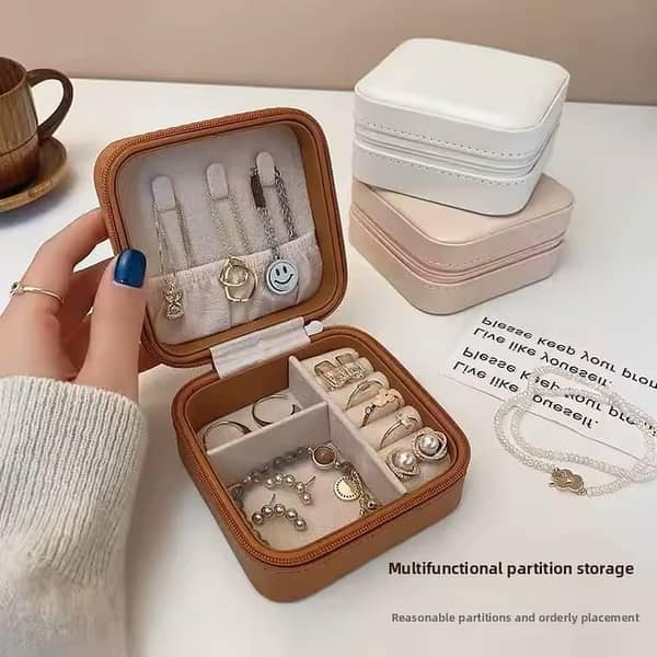 Jewelry Box for Girls: Small Portable Organizer for Earrings, Lockets, and Rings | Travel Jewelry Box