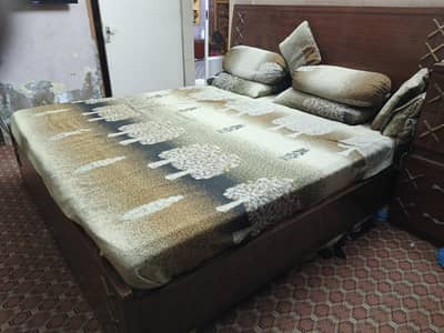 4 piece complete bedroom set with 2 door cupboard