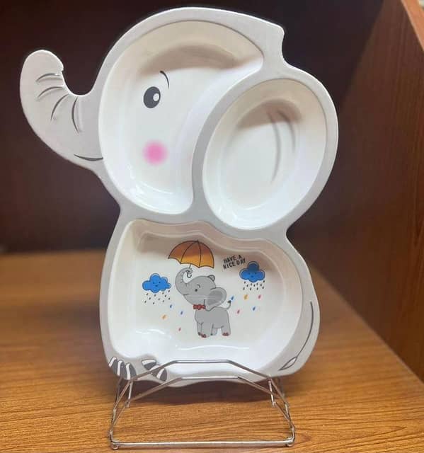 Bunny Children's tableware Baby Complementary Food Bowls Eating plate Rabbit Shaped Double-eared Plates Home Dinner Plates