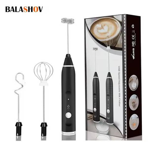 High Quality Coffee Beater and Egg Whisker, Rechargeable, Milk Frother, Egg Beater, Cake Beater, Portable Hand Mixer