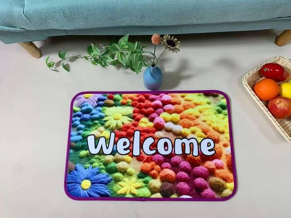 Dust-proof Entrance Welcome Mat: Anti-Slip, Washable Rug for Autumn and Winter, High-Flow Area Shoe Scraper Entrance Carpet
