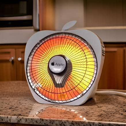 Sun Halogen Dish Heater 300W/600W (Apple Shape) – Portable Electric Room Heater for Home & Office