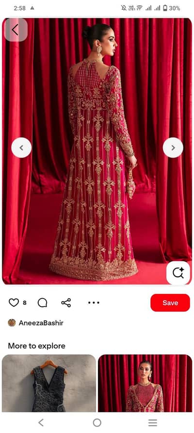 full stylish and heavy embroidered dress for wedding