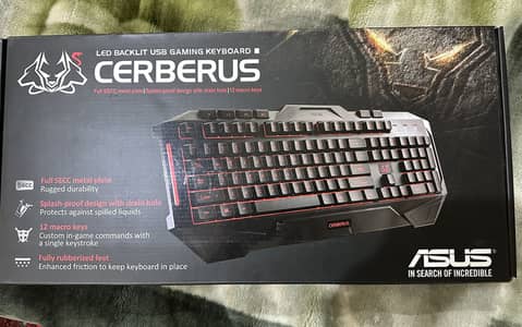 ASUS Cerberus Dual (Red/Blue) LED Color Gaming Keyboard