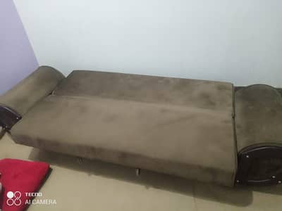 Sofa Cum Bed Light Green in color