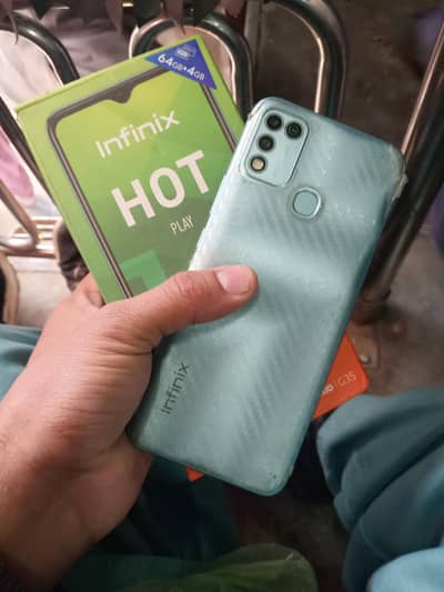 infinix hot 10 play 4gb 64gb with box no open repair