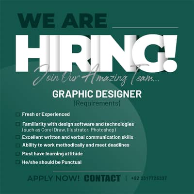 Graphic Designer Required (Office Based)