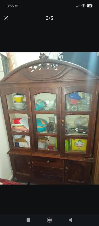Pure wood showcase almari available