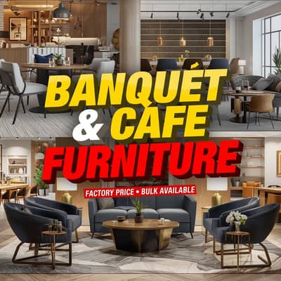 Cafe & Banquet Furniture Available – Chairs, Tables & Sofas