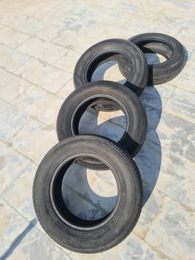 3 yokohama and 1 maxxis 14 rim size tyres