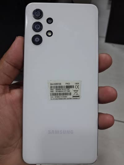 Samsung A32 PTA approved with dabba white color