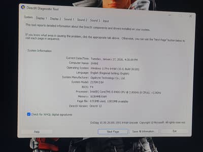 i5 8th Generation 6 core