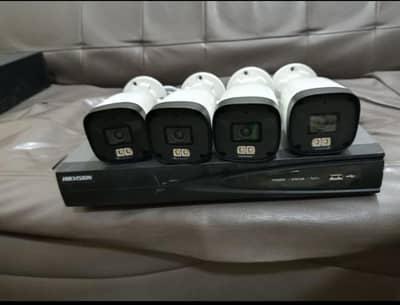 hikvision 4ch nvr with 4 ip cameras taindy night vision clr with voice