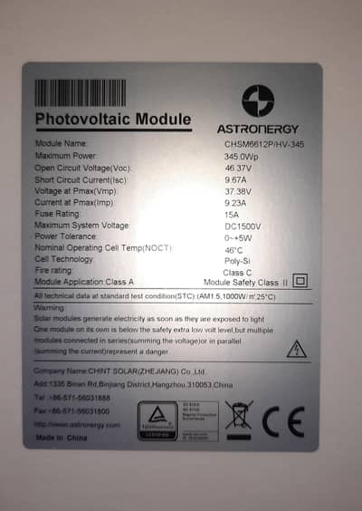 solar panels 345watt