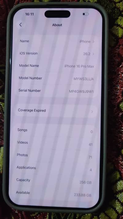 Iphone 16pro max 256gb nopta