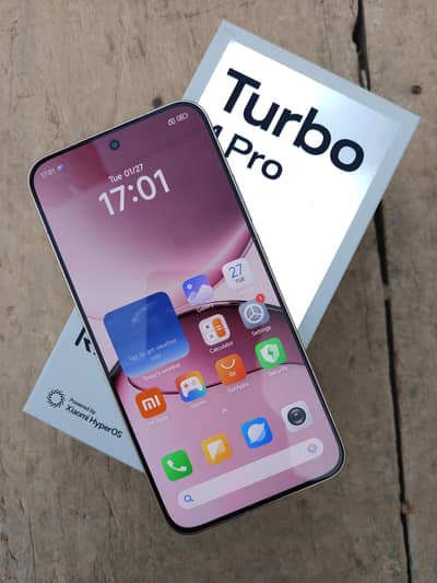 Redmi Turbo 4 pro Non Pta 12-256gb Pink Gold color With Box Charger