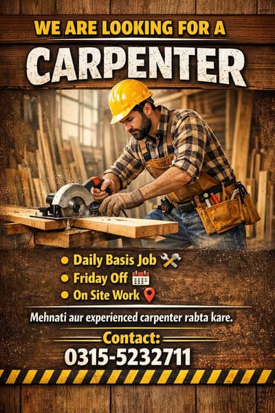 Carpenter Required – On Site Job