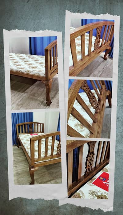 Antique Burma Teak Wood Large Victoria Size