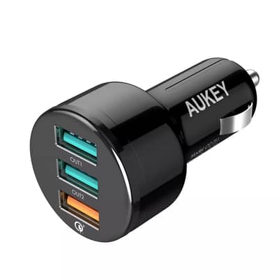 AUKEY Car Charger with Quick Charge 3.0 & 2 USB Ports – CC-T11 (USED)