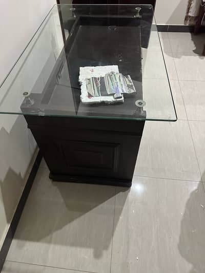 Office Table with glass on top
