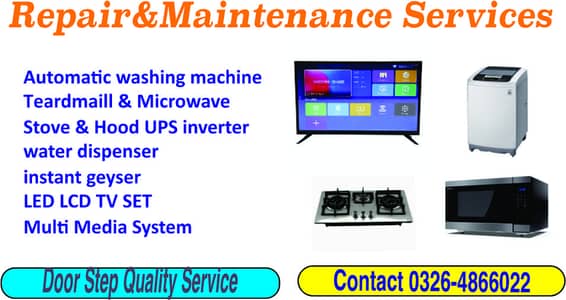 Led LCD TVSet/Automatic washing machine/CCTV/Stove/UPS invert/water