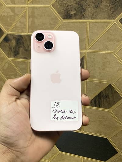 iPhone 15 dual Sim PTA 128GB water pack