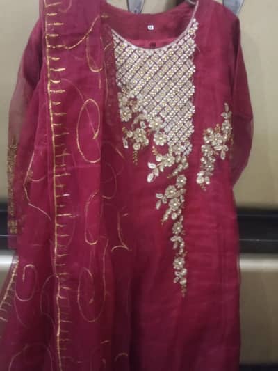 embroided 3 peice suit