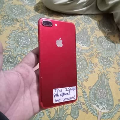 iphone 7 plus PTA approved all ok 256 gb only battery change interlink