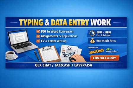 Typing & Data Entry Work | PDF to Word | Assignment Writing