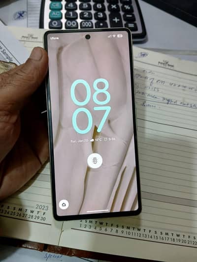 Google Pixel 7 with pouch and charger