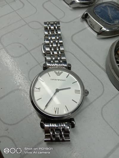 Emporio Armani Ladies Watch AR1876 - Original Silver Edition