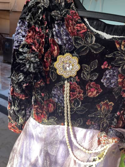 Preloved Net & Velvet Long Maxi – Party Wear