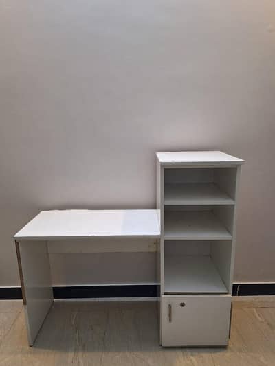 Study Table with Shelves & Cabinet | Good Condition