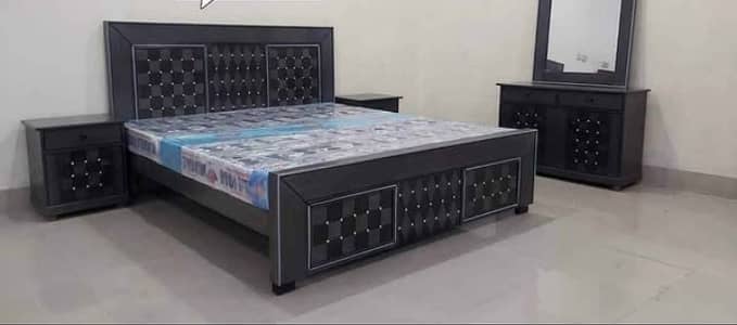 Double bed / bed set / king size bed / wooden bed / bed / Furniture